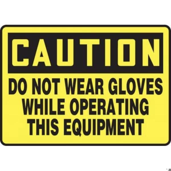 Accuform OSHA CAUTION SAFETY SIGN DO NOT WEAR MEQM625XT - main